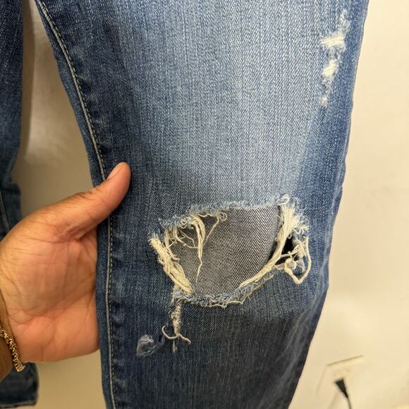 AG‎ Adriano Goldschmied Ex-Boyfriend Slim Jeans 28R Distressed Stretch Blue - Picture 13 of 16